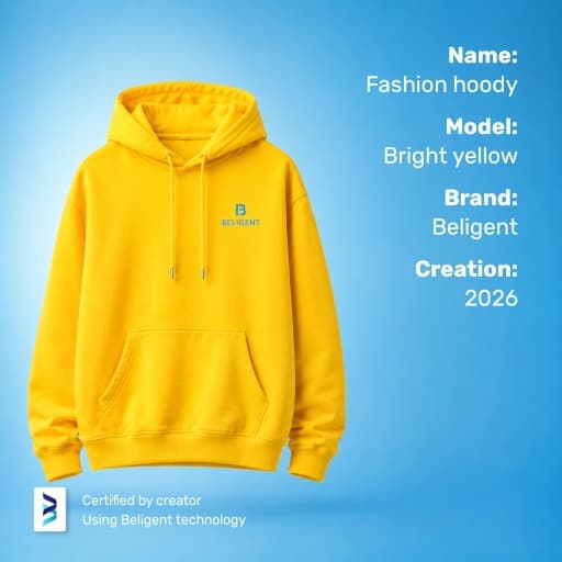 Illustrative demo passport for a hoodie