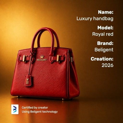 Illustrative handbag digital product passport