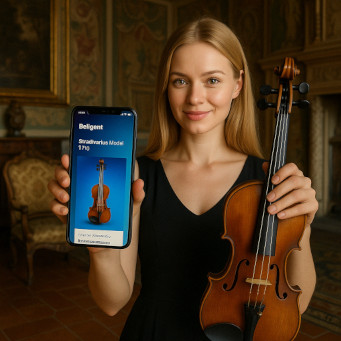 Violinist with the Beligent mobile app