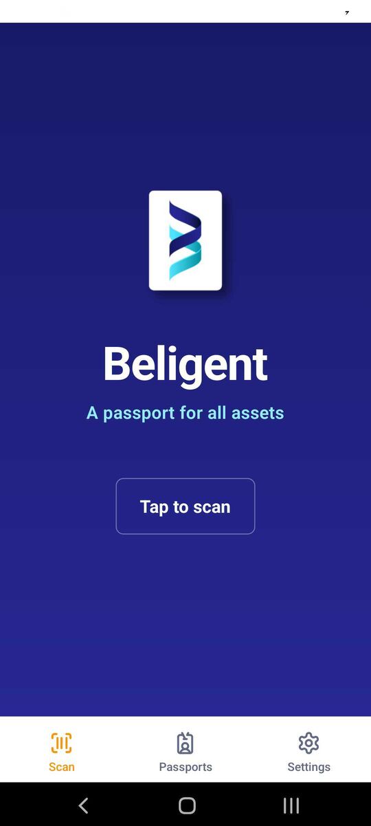 Beligent Scanner scan screen